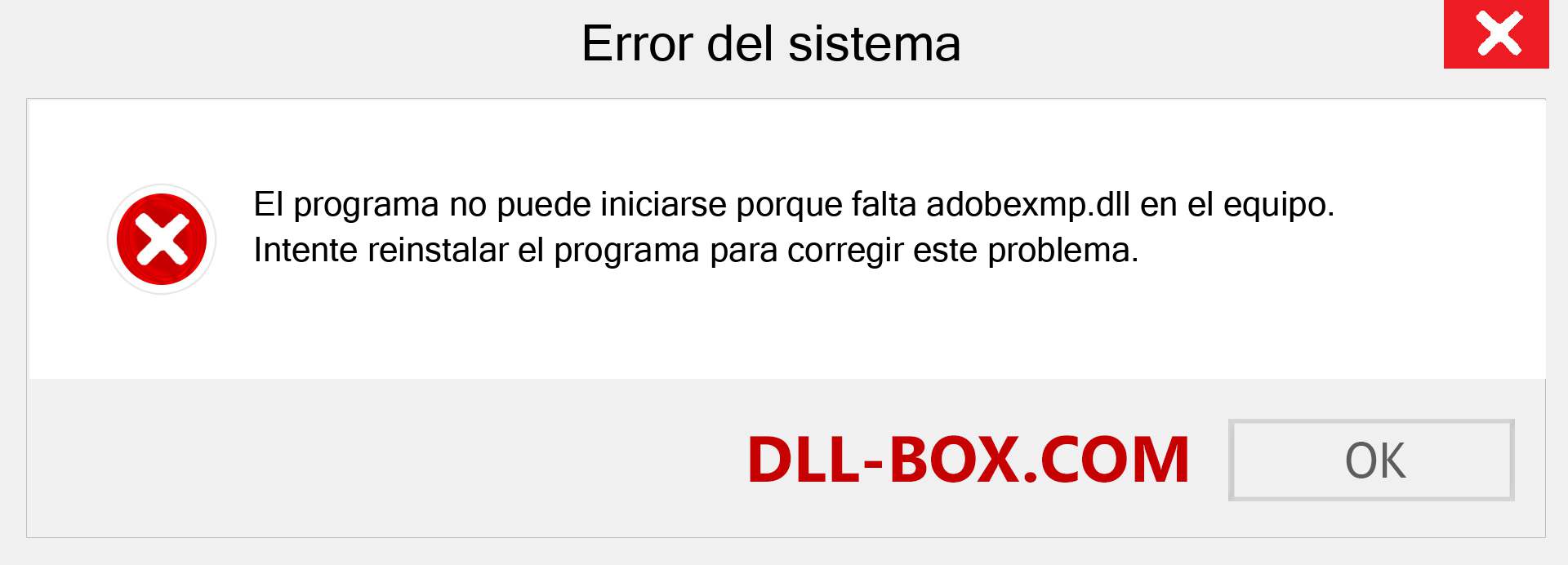 ¿Falta el archivo adobexmp.dll ?. Descargar para Windows 7, 8, 10 - Corregir adobexmp dll Missing Error en Windows, fotos, imágenes